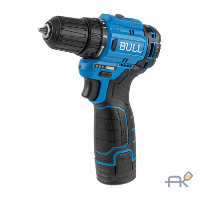 Аккум. дрель-шуруповерт BULL SR 1203 в чем. БЕСЩЕТ.. 12 В. 37 Н*м. 2*2 А*ч акб. БЗП 10 мм (шурупы до 8 мм) 1329601